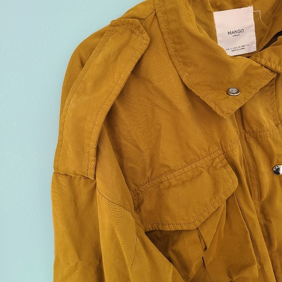 Mango Size XS Mustard Yellow Utility Jacket - Picture 3 of 8